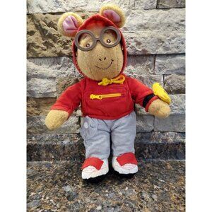 Playskool Dress Me Arthur Plush 14” Stuffed Animal Toy PBS 1996 Red Hoodie RARE